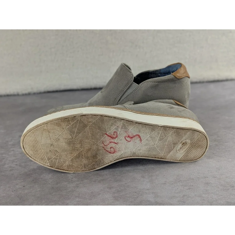 Dr. Scholls Womens Abbott Wedge Sneaker Grey Slip On Shoes 8M S345